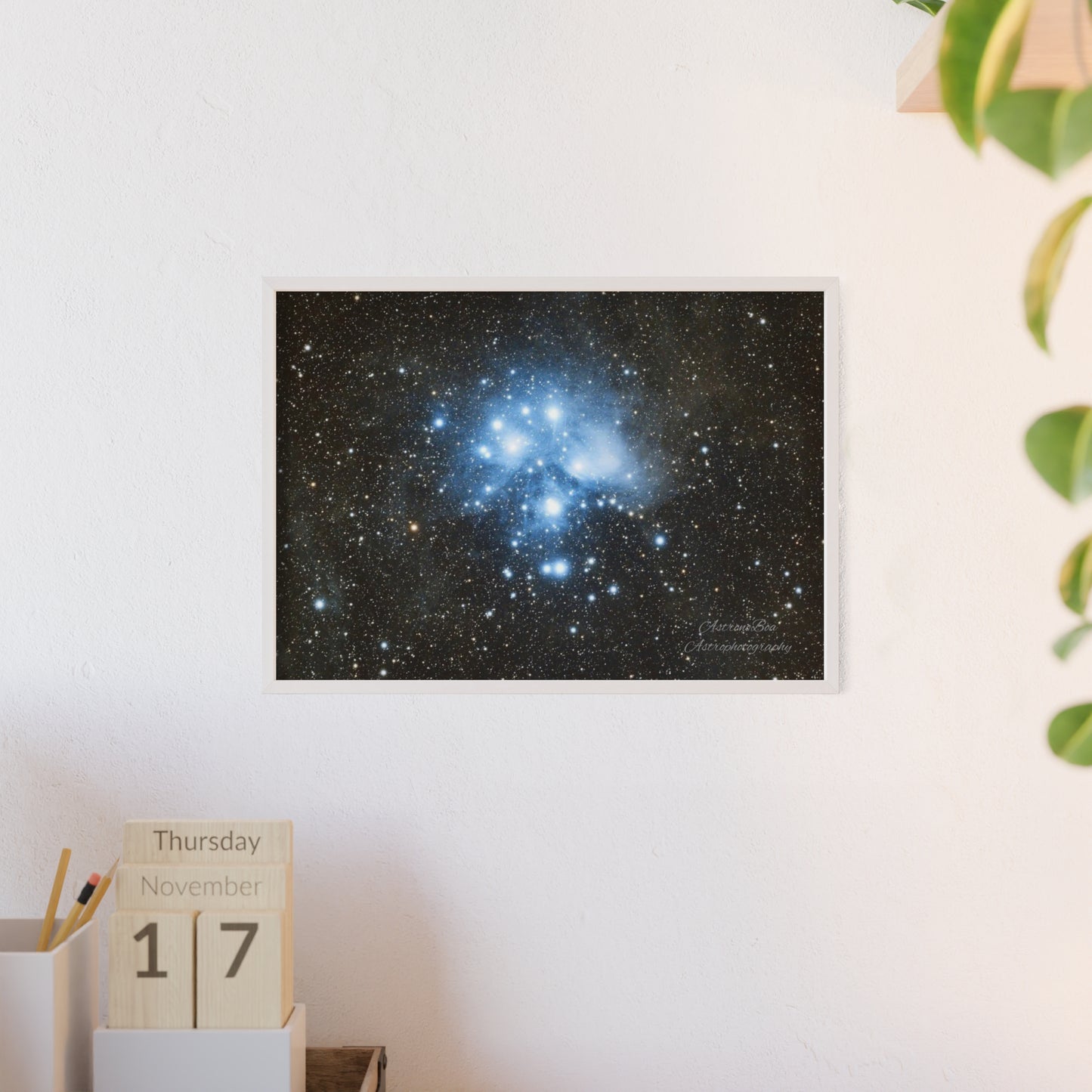 Wooden Frame The Pleiades Poster