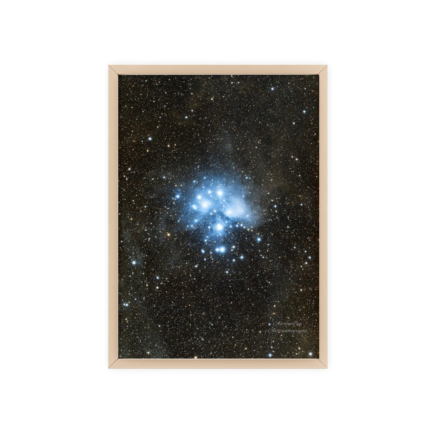 Wooden Frame The Pleiades Poster
