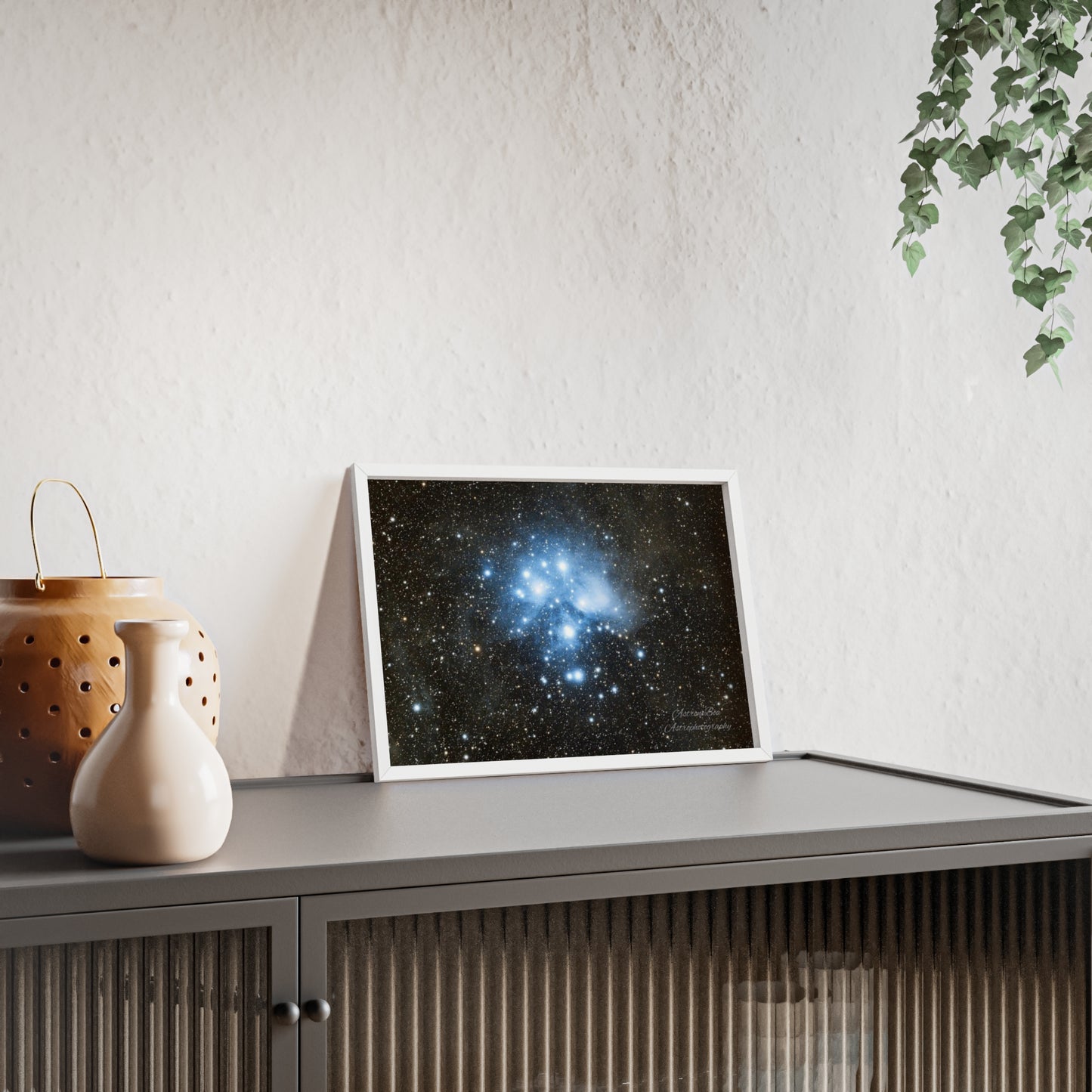 Wooden Frame The Pleiades Poster