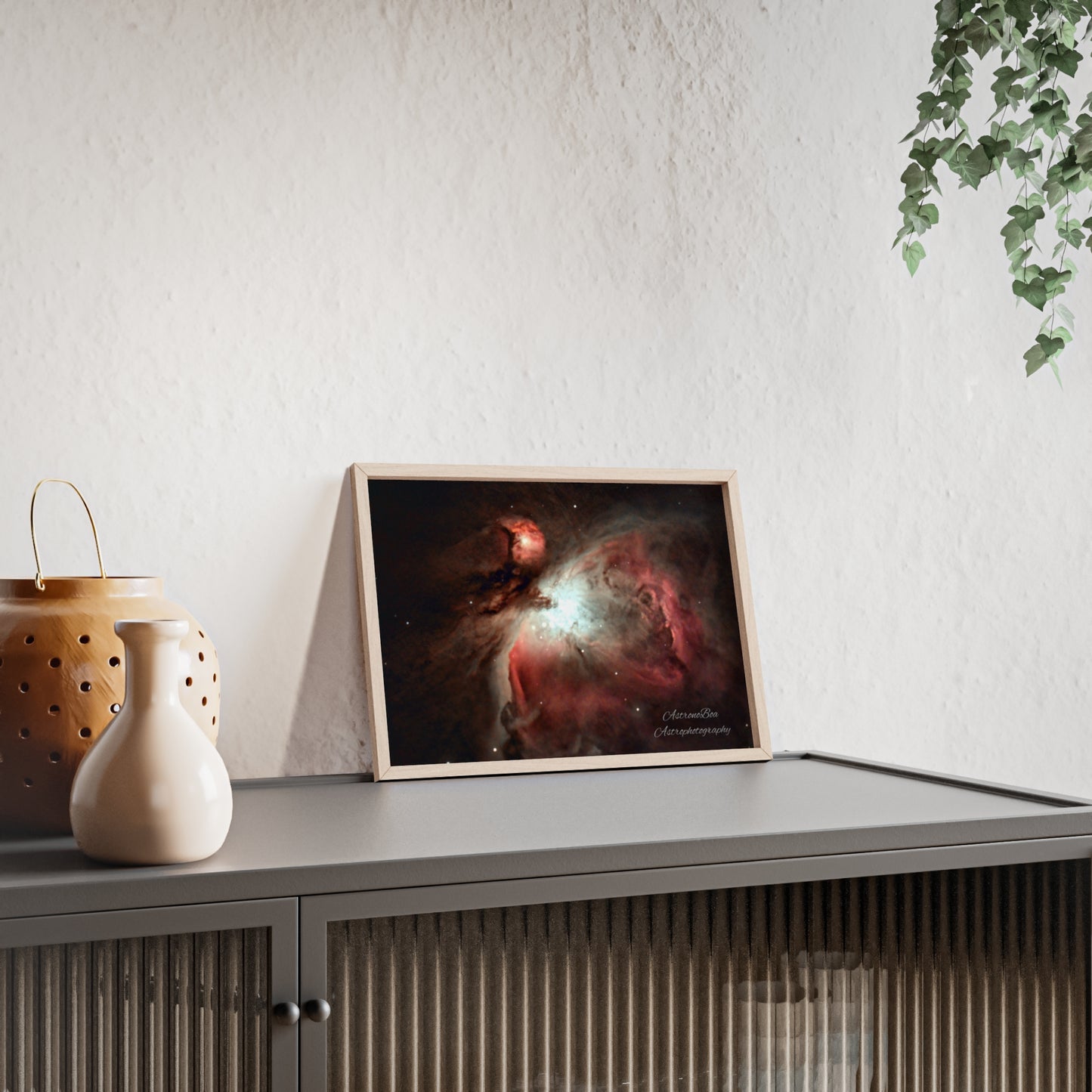 Wooden Frame Orion Nebula Poster