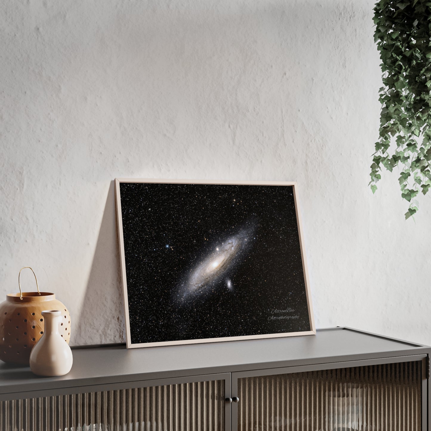 Wooden Frame Andromeda Galaxy Poster