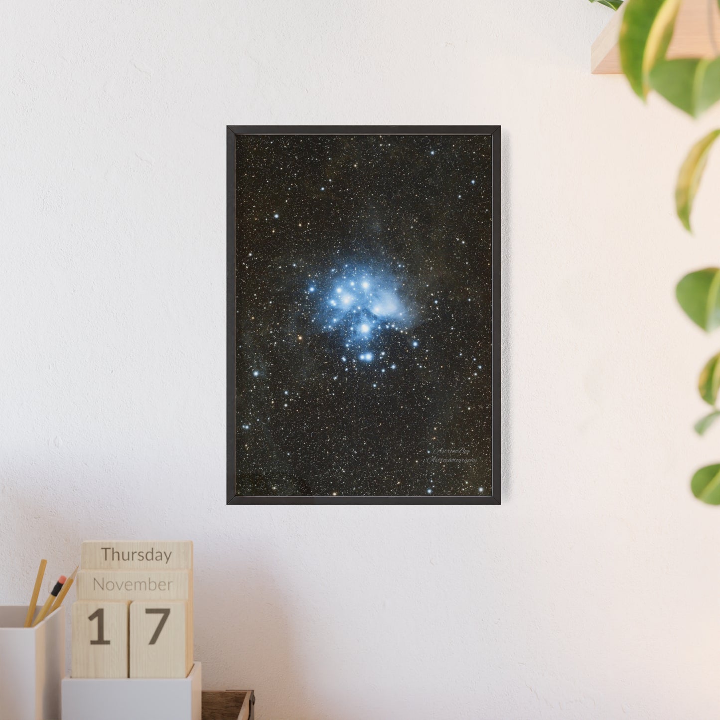 Wooden Frame The Pleiades Poster