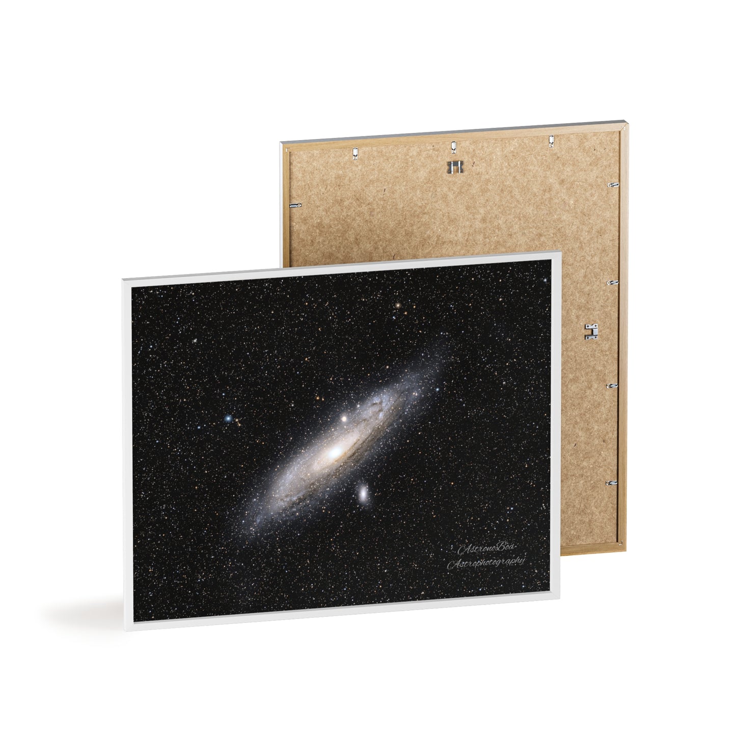 Wooden Frame Andromeda Galaxy Poster