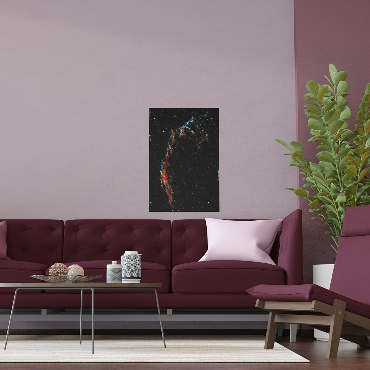 Indoor and Outdoor Silk Poster - The Eastern Veil NGC 6992 by AstronoBoa