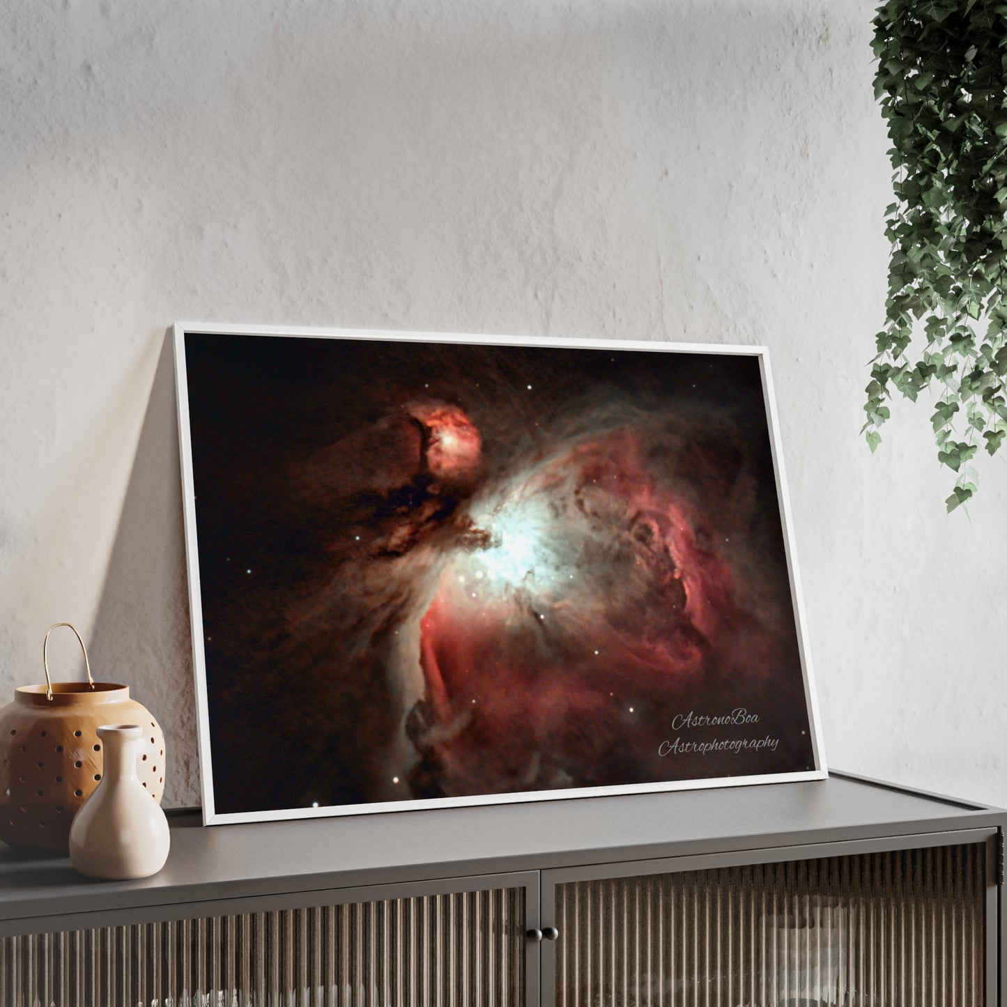 Wooden Frame Orion Nebula Poster