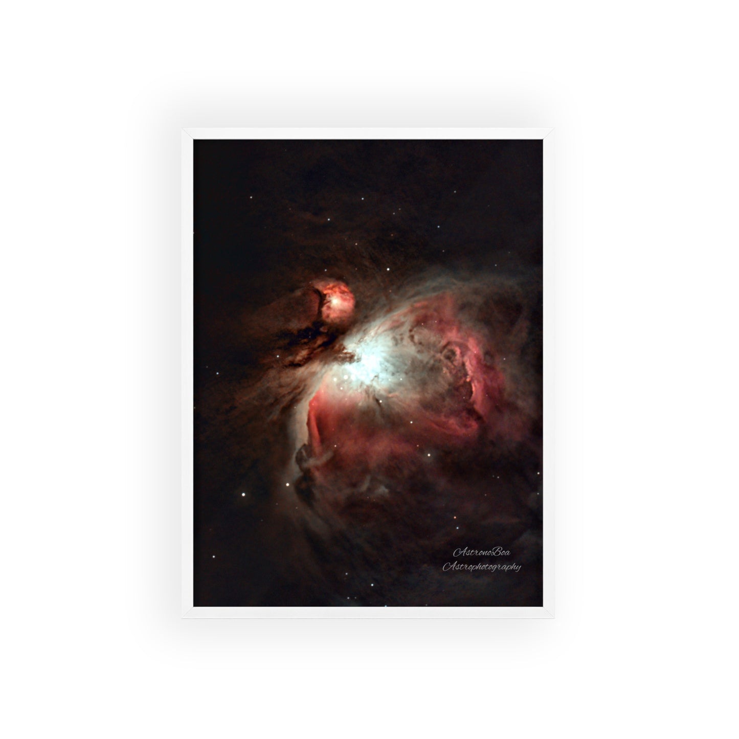 Wooden Frame Orion Nebula Poster