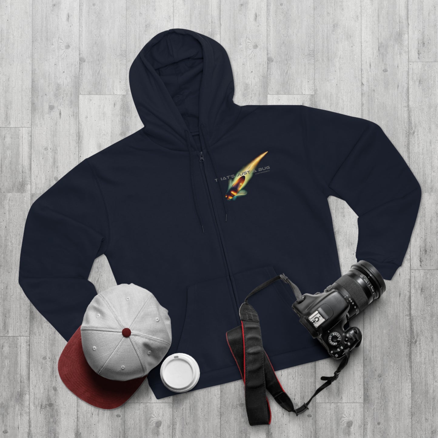 Unisex Hooded Zip Sweatshirt 'That's just a bug'