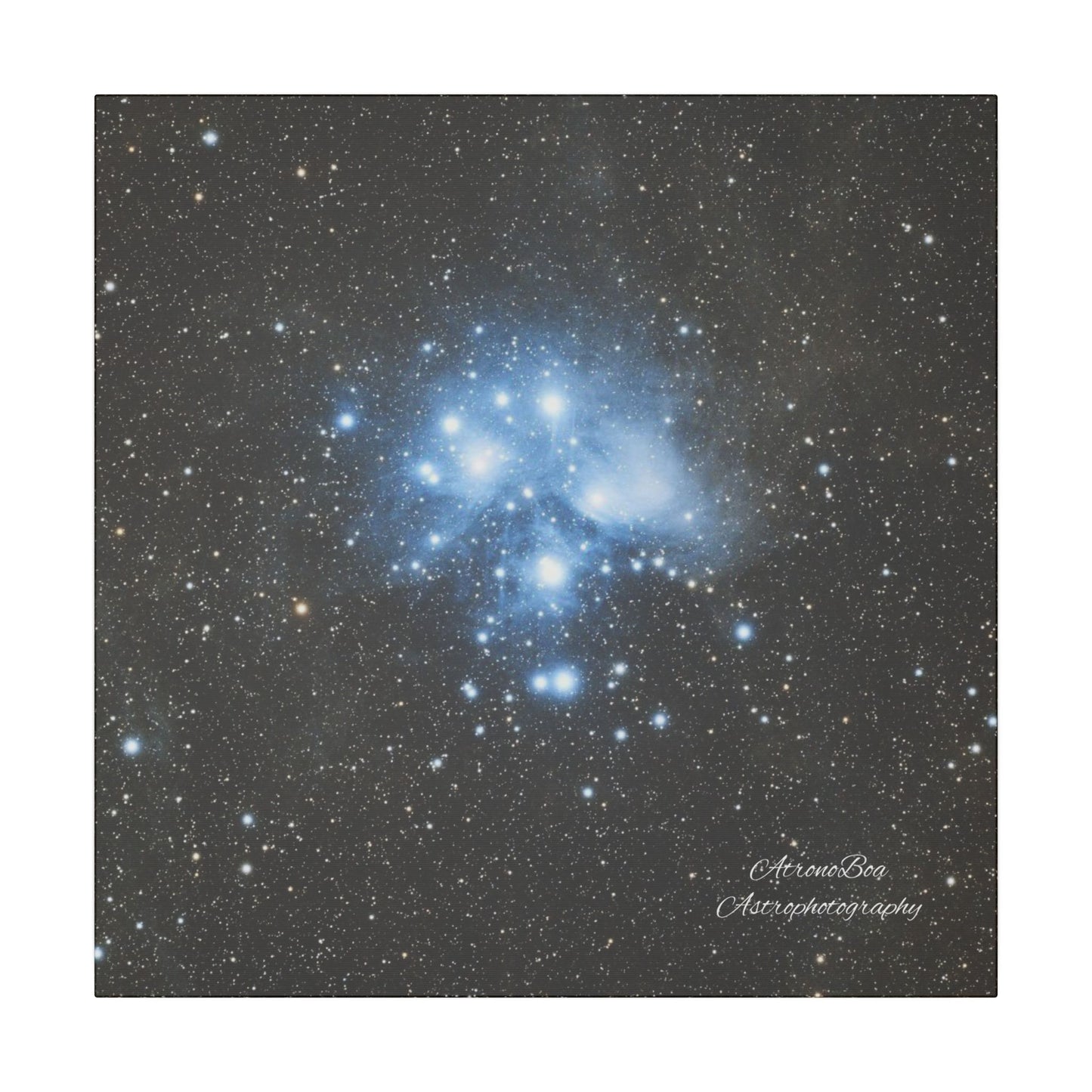 Canvas Print Pleiades Star Cluster created by AstronoBoa