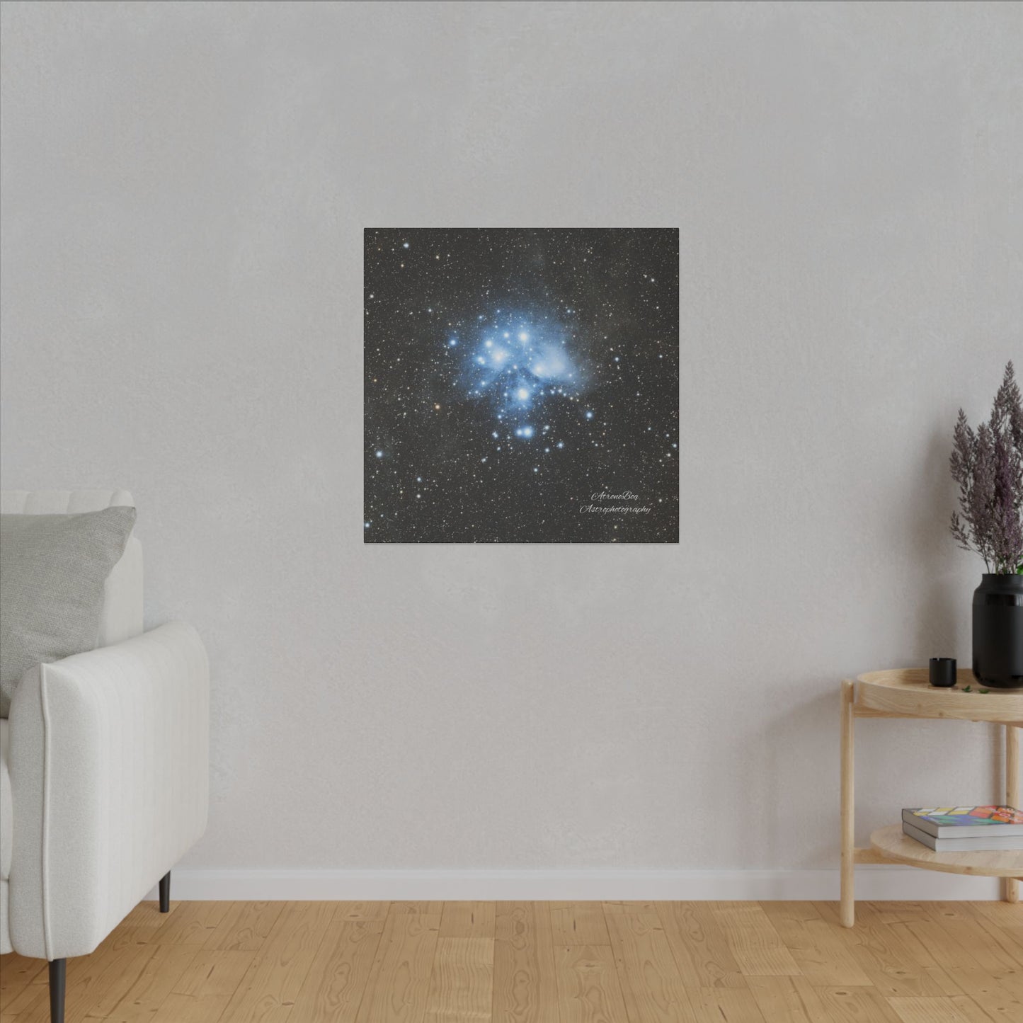 Canvas Print Pleiades Star Cluster created by AstronoBoa