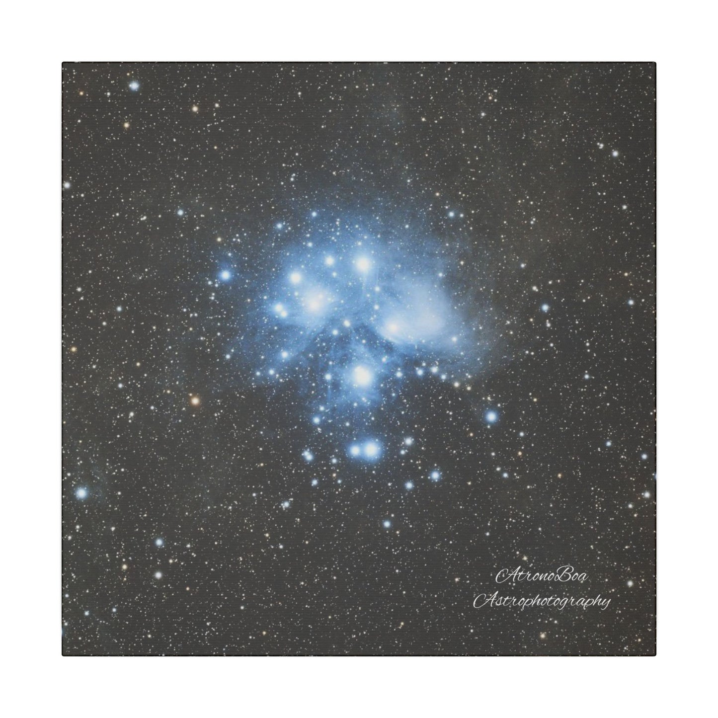 Canvas Print Pleiades Star Cluster created by AstronoBoa