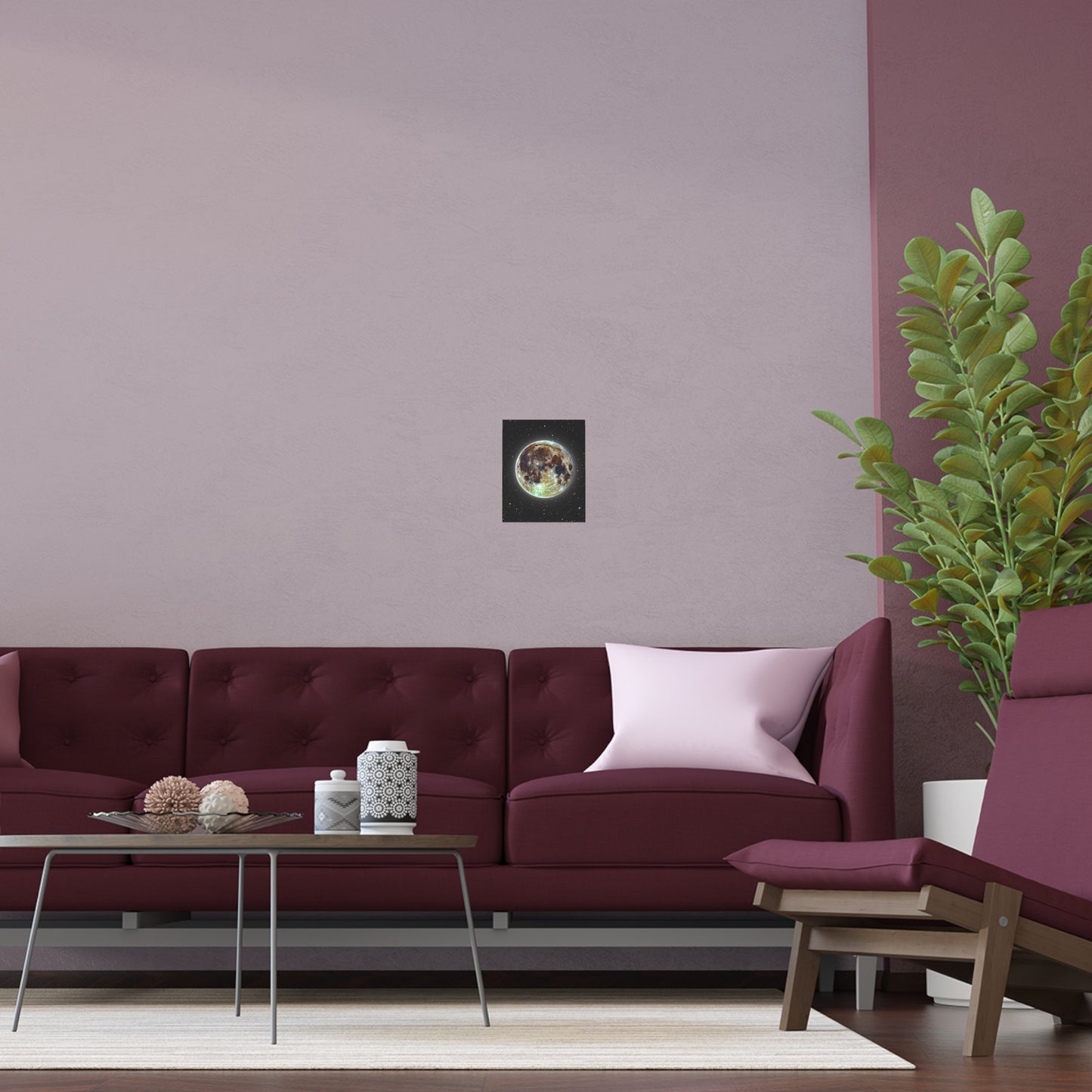 Moon Glow Silk Poster — Celestial Indoor/Outdoor Wall Art