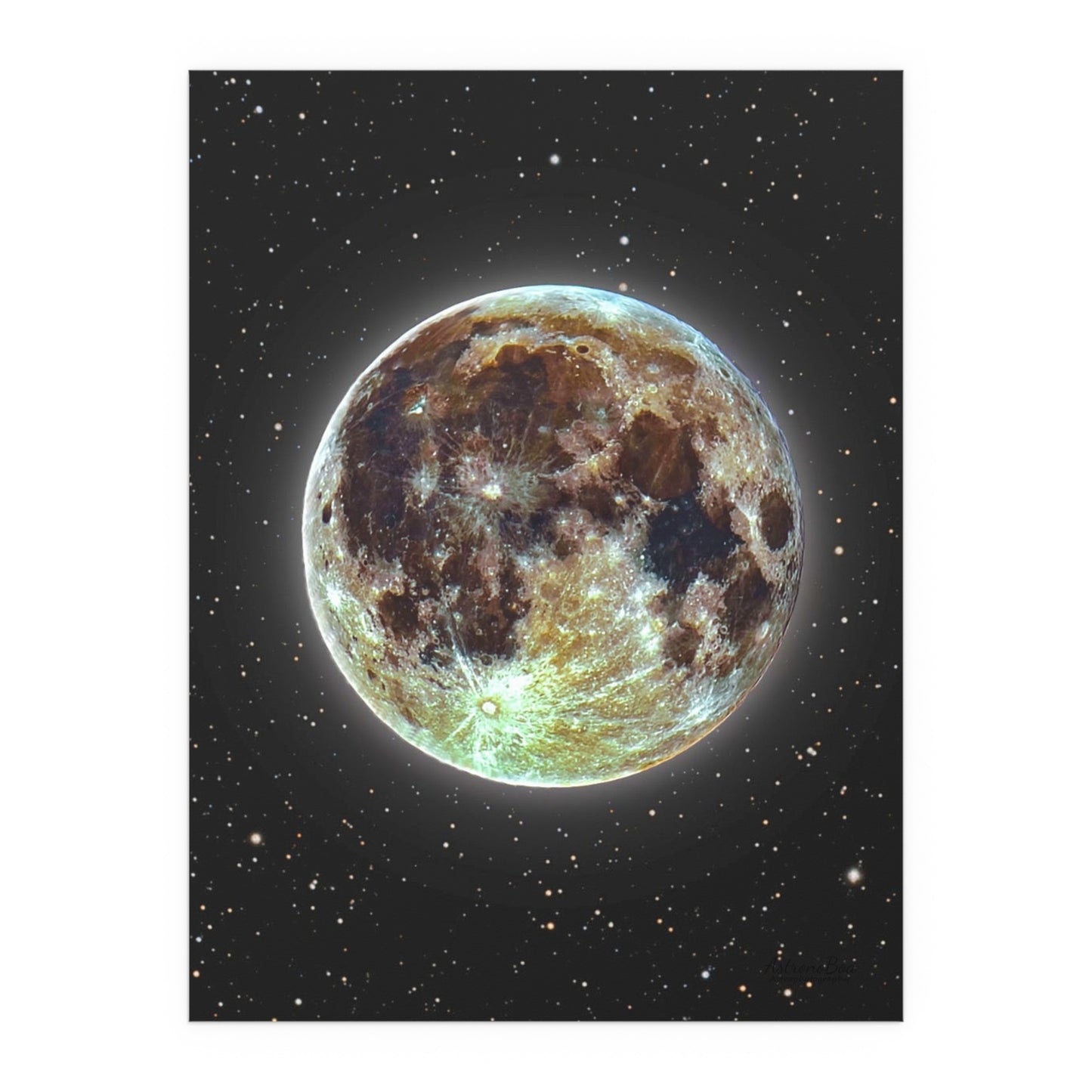 Moon Glow Silk Poster — Celestial Indoor/Outdoor Wall Art
