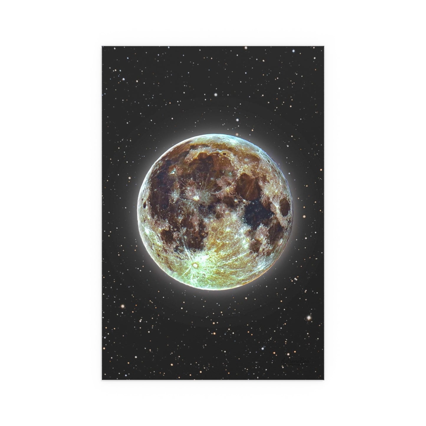 Moon Glow Silk Poster — Celestial Indoor/Outdoor Wall Art