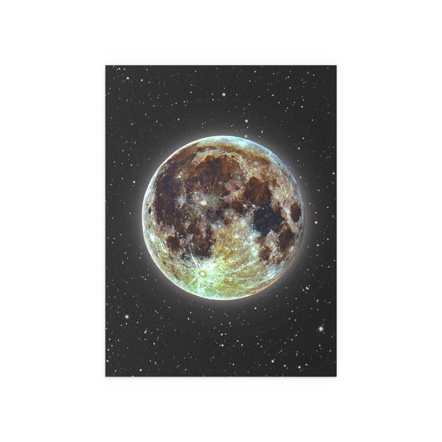 Moon Glow Silk Poster — Celestial Indoor/Outdoor Wall Art
