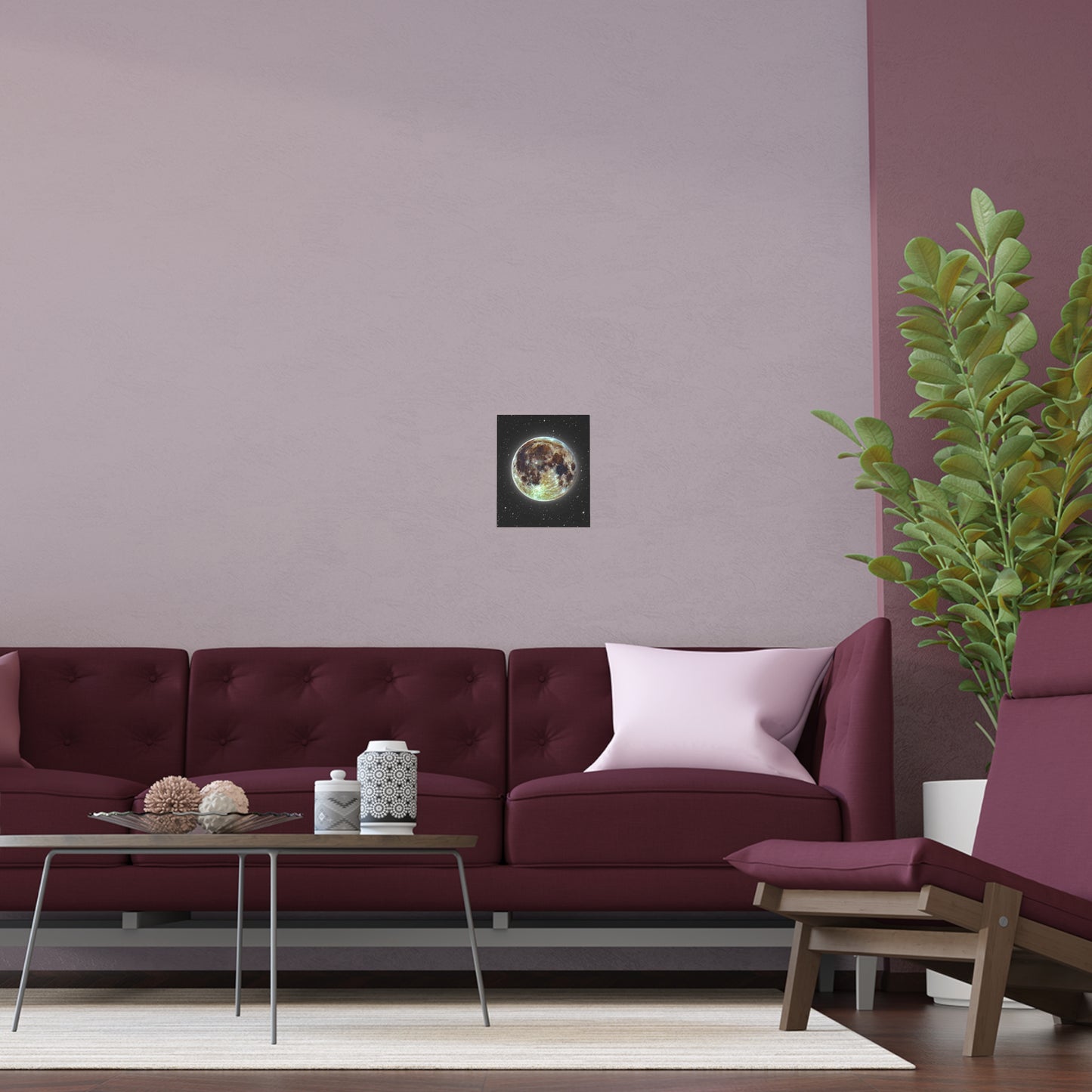 Moon Glow Silk Poster — Celestial Indoor/Outdoor Wall Art