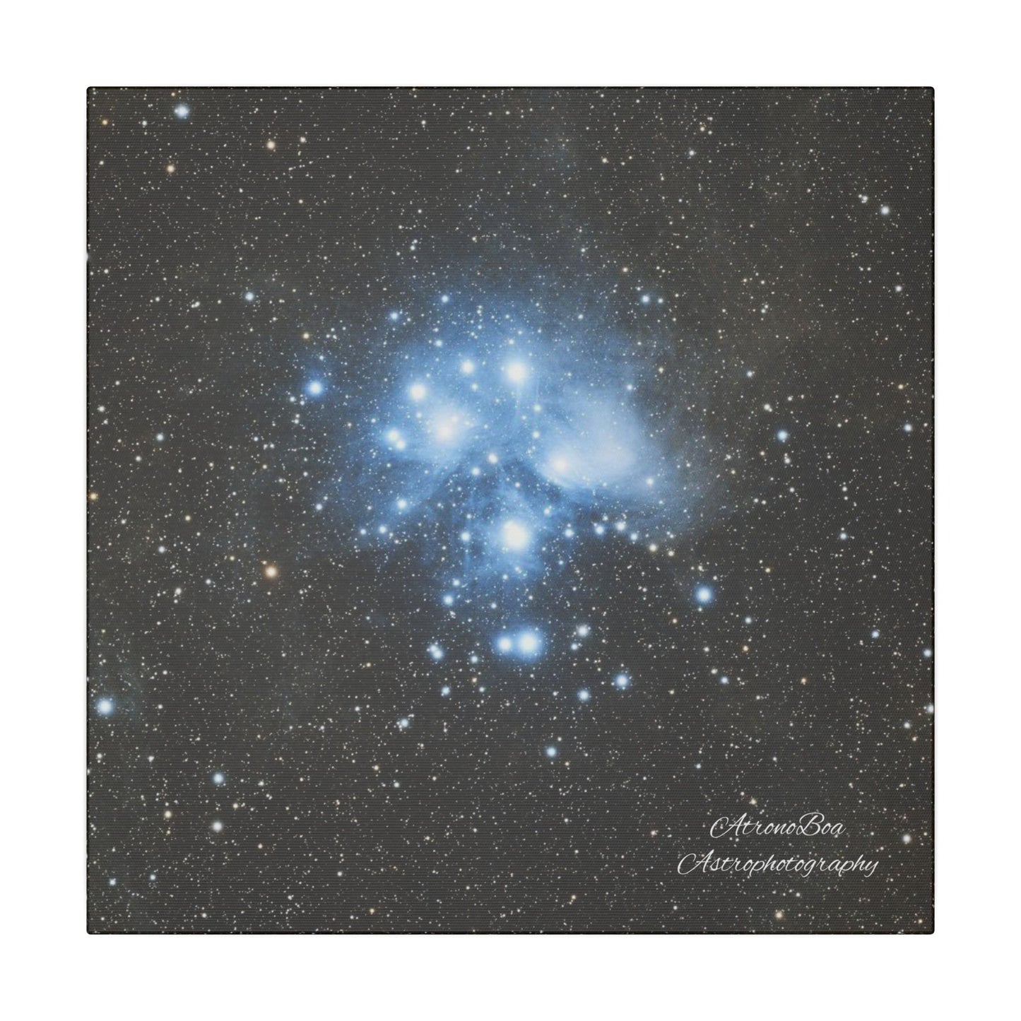 Canvas Print Pleiades Star Cluster created by AstronoBoa