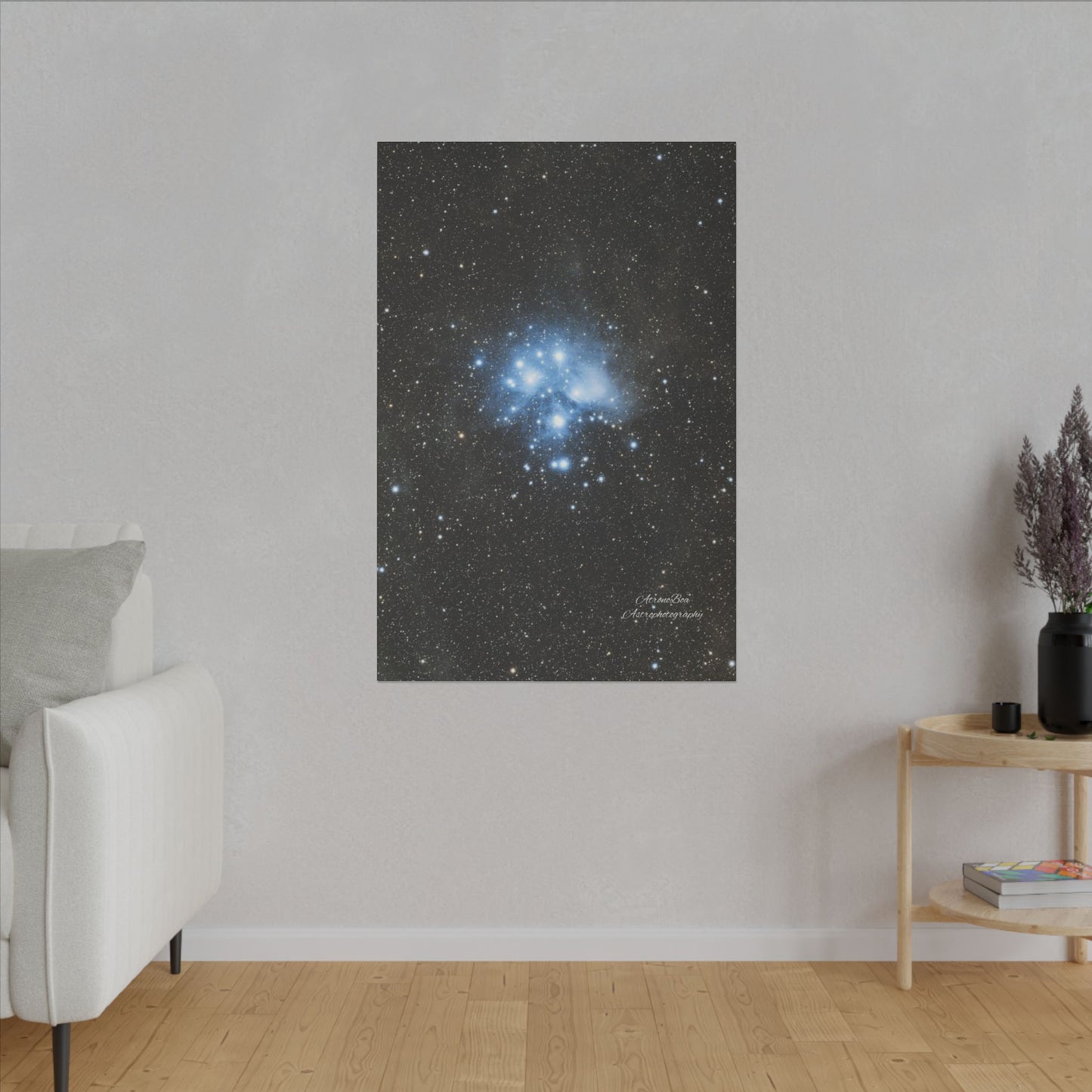 Canvas Print Pleiades Star Cluster created by AstronoBoa