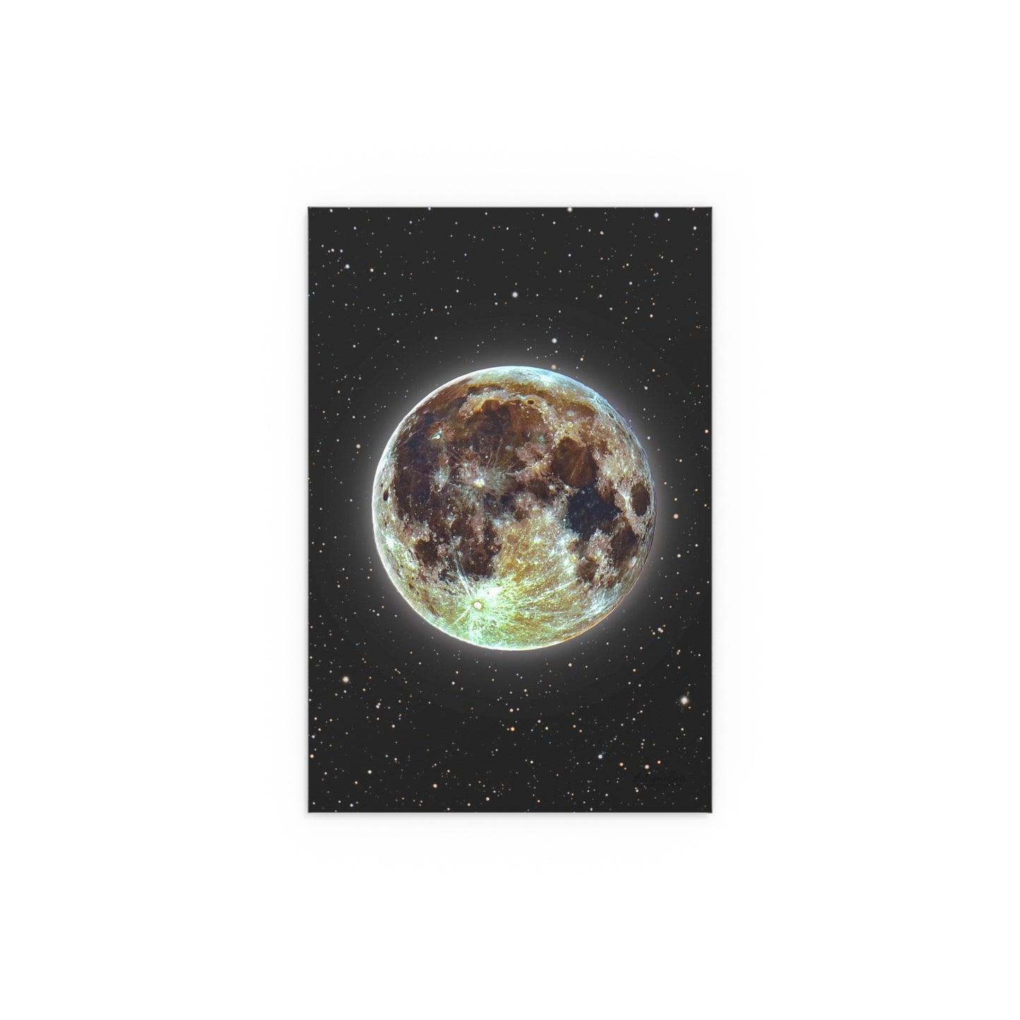 Moon Glow Silk Poster — Celestial Indoor/Outdoor Wall Art