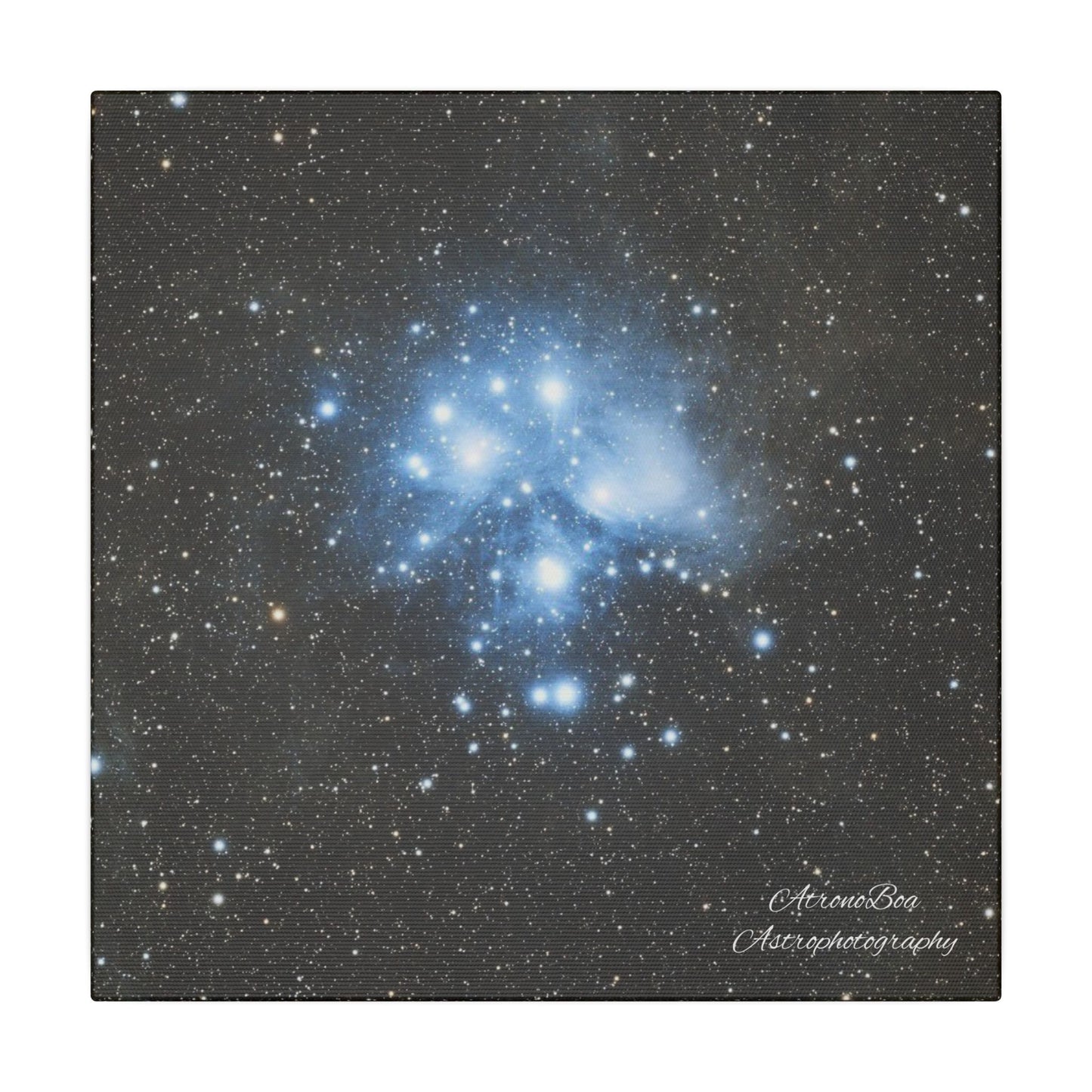 Canvas Print Pleiades Star Cluster created by AstronoBoa