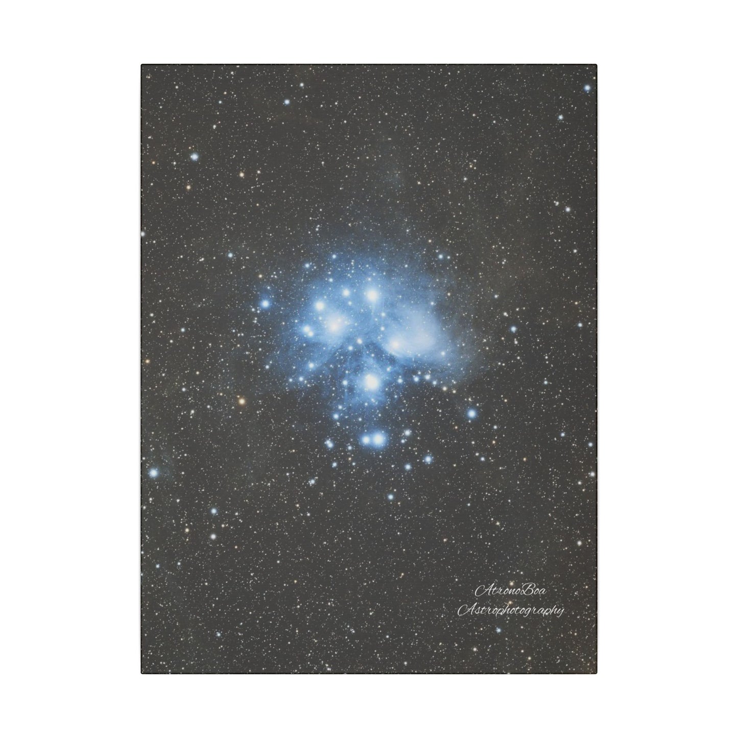 Canvas Print Pleiades Star Cluster created by AstronoBoa