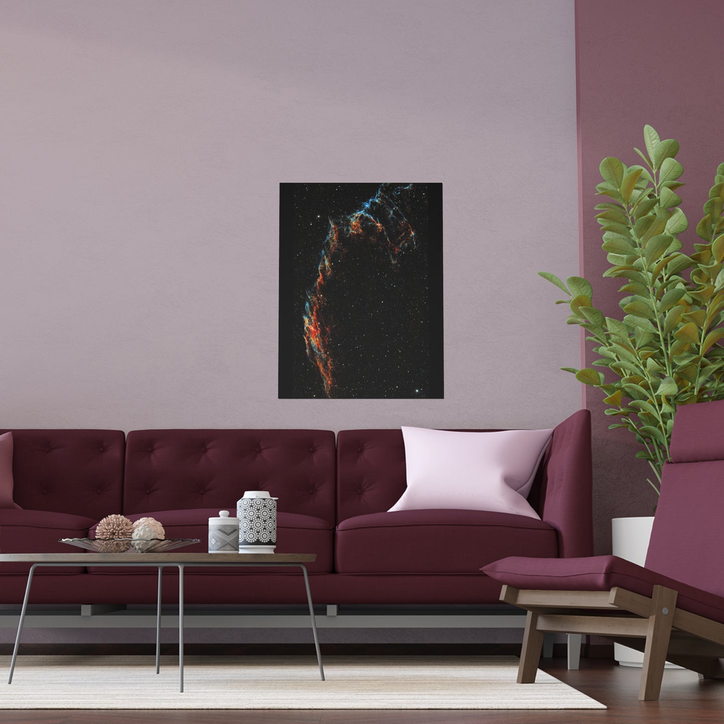 Indoor and Outdoor Silk Poster - The Eastern Veil NGC 6992 by AstronoBoa