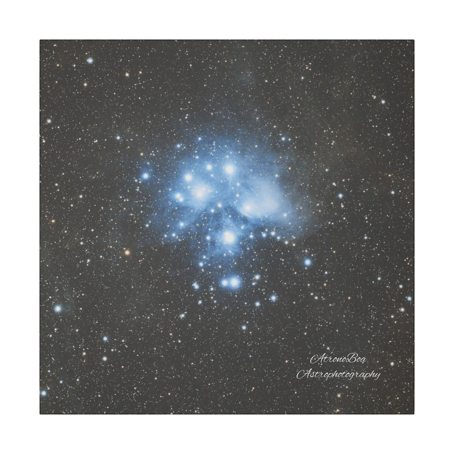 Canvas Print Pleiades Star Cluster created by AstronoBoa