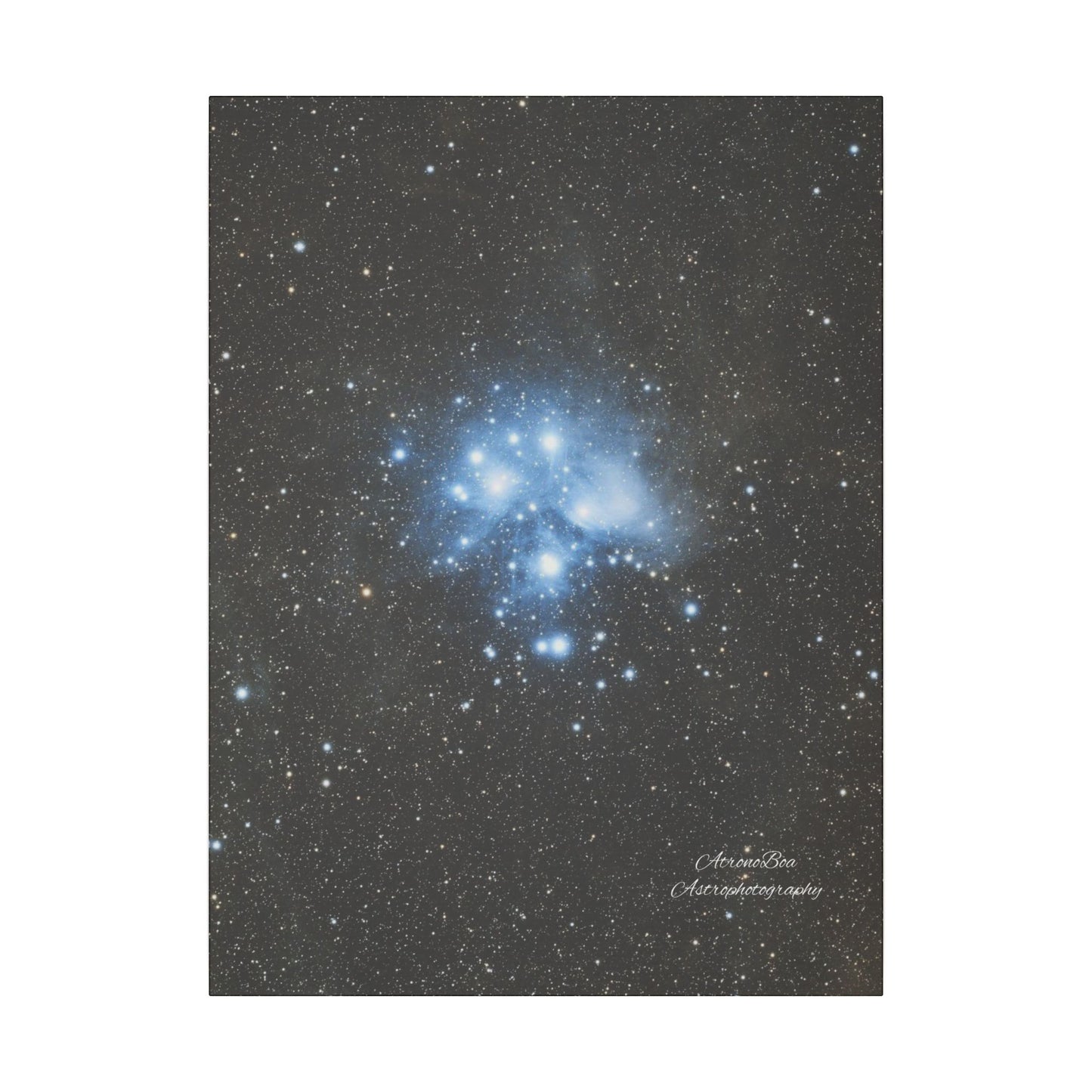 Canvas Print Pleiades Star Cluster created by AstronoBoa