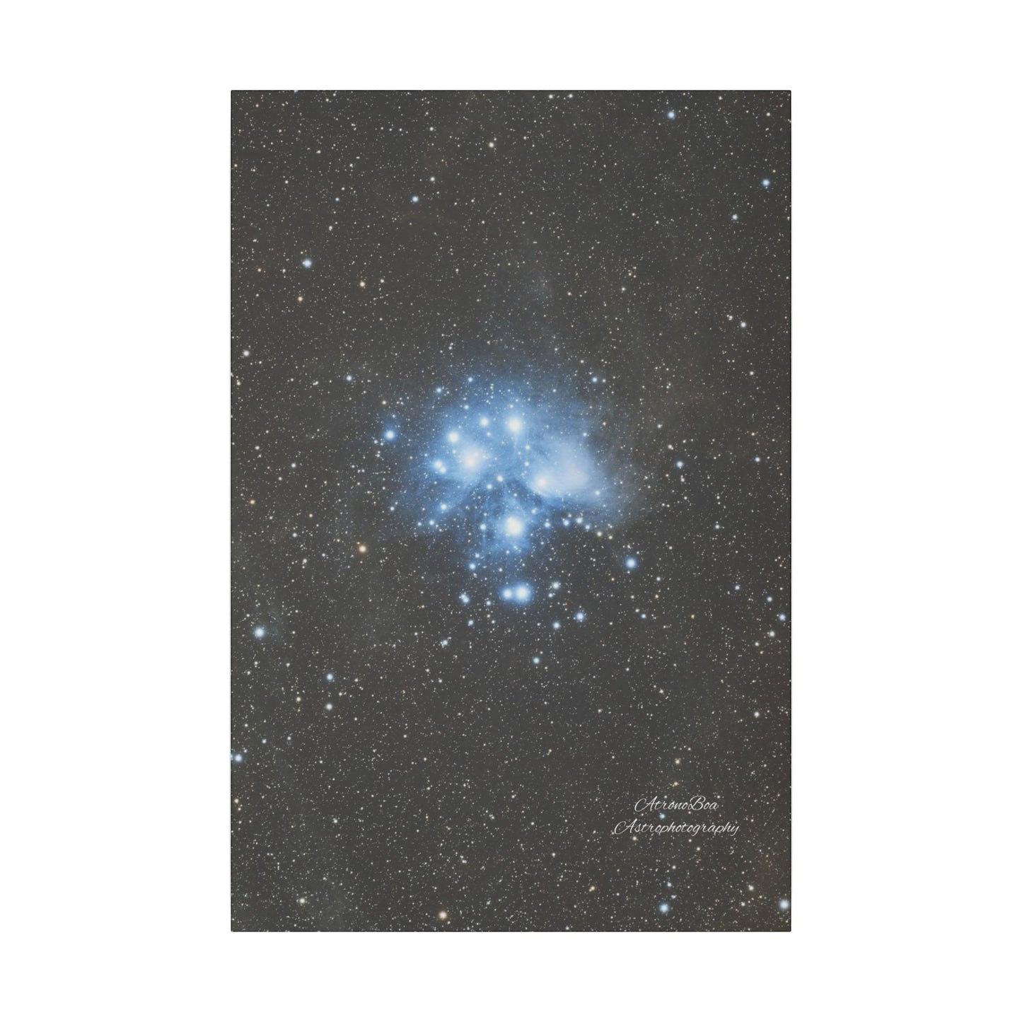 Canvas Print Pleiades Star Cluster created by AstronoBoa