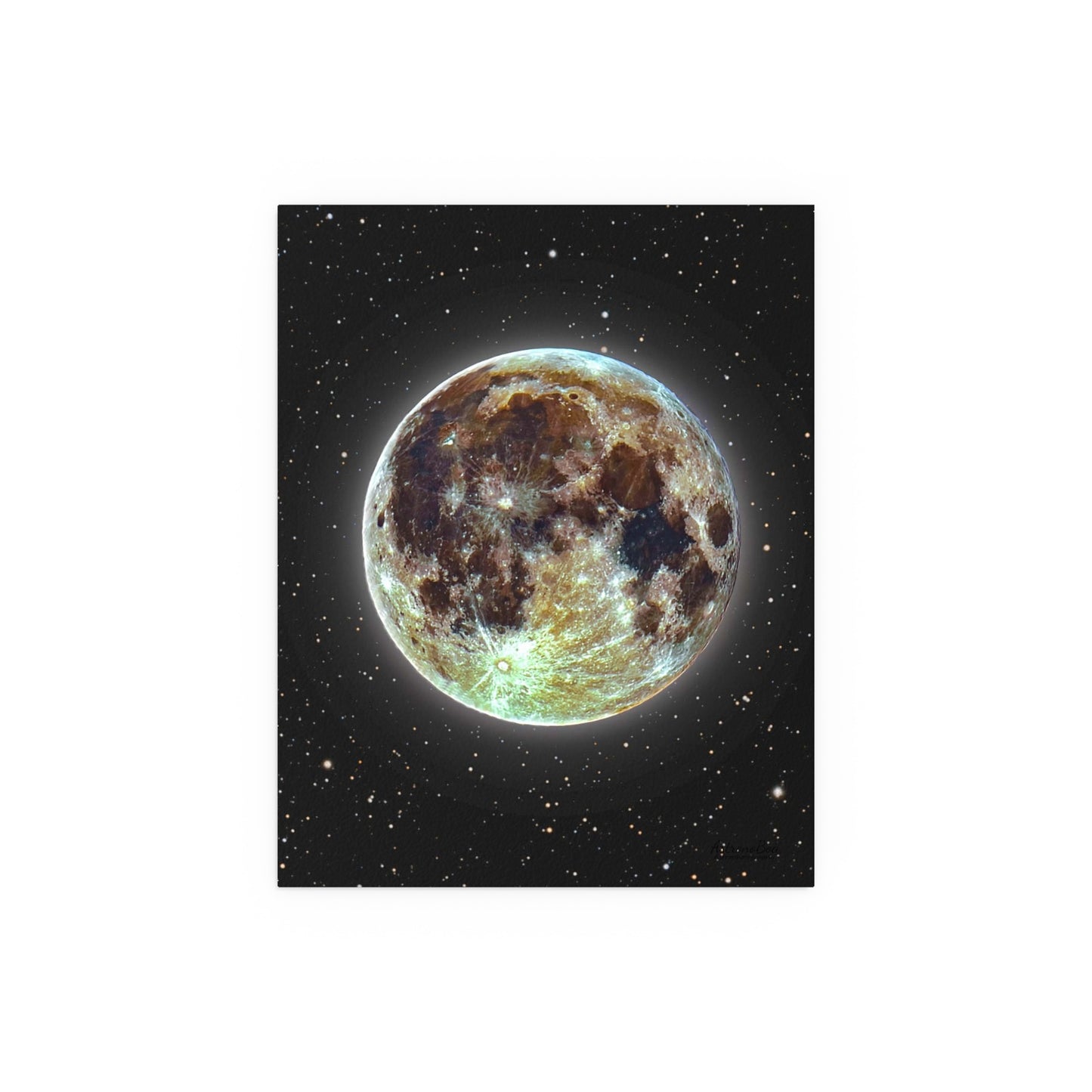 Moon Glow Silk Poster — Celestial Indoor/Outdoor Wall Art