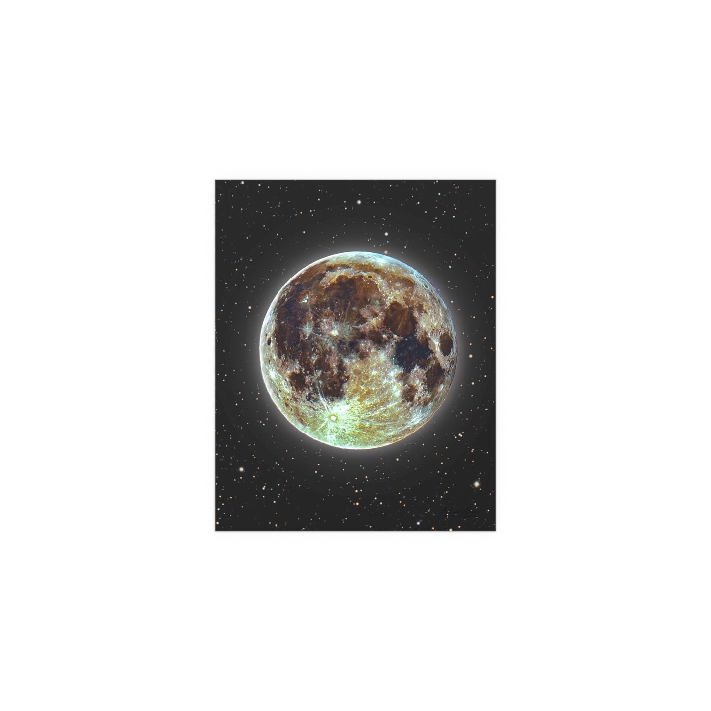 Moon Glow Silk Poster — Celestial Indoor/Outdoor Wall Art
