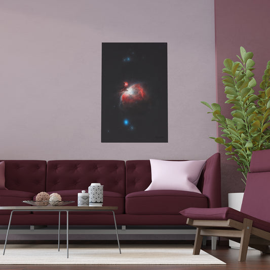 Indoor and Outdoor Silk Poster - Orion Nebula Astrophotography by AstronoBoa