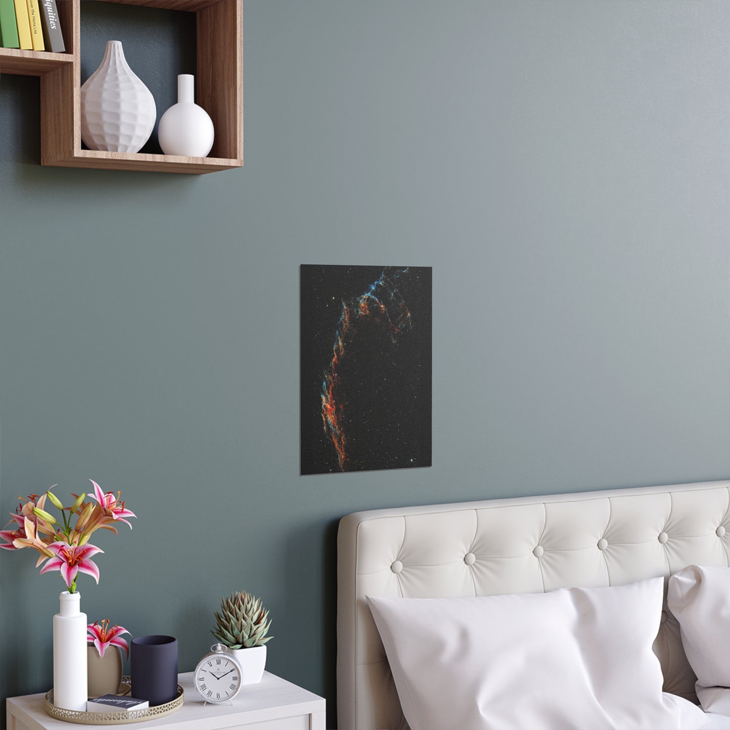 Indoor and Outdoor Silk Poster - The Eastern Veil NGC 6992 by AstronoBoa