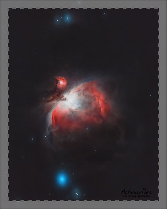 Wooden Framed Poster, Multi-Color Orion Nebula