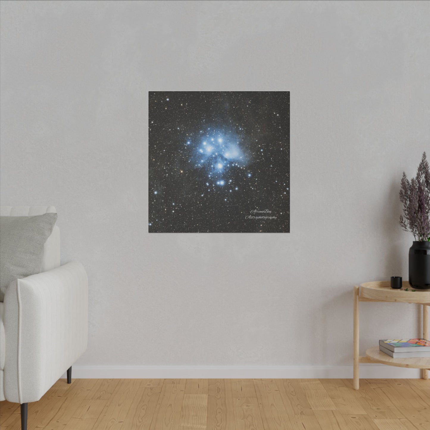 Canvas Print Pleiades Star Cluster created by AstronoBoa