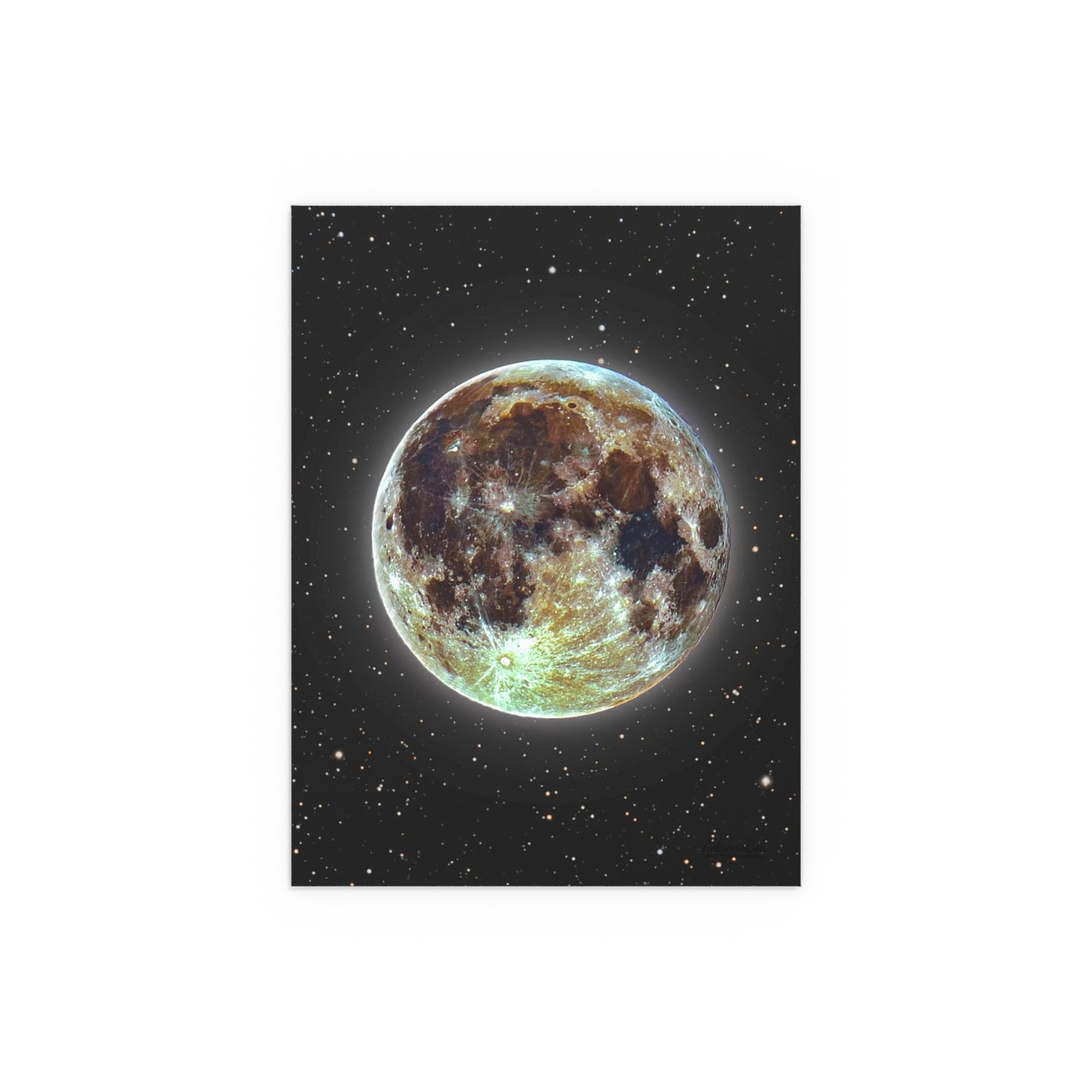 Moon Glow Silk Poster — Celestial Indoor/Outdoor Wall Art