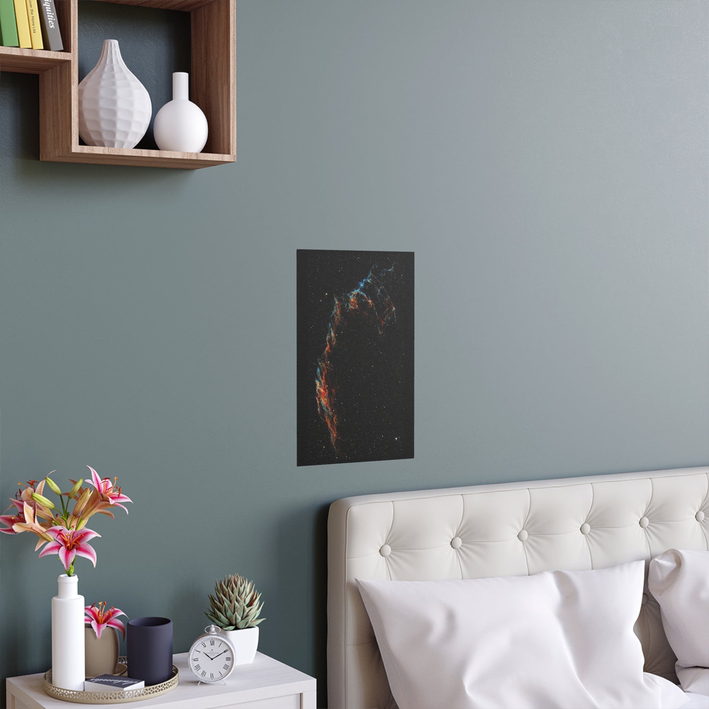 Indoor and Outdoor Silk Poster - The Eastern Veil NGC 6992 by AstronoBoa