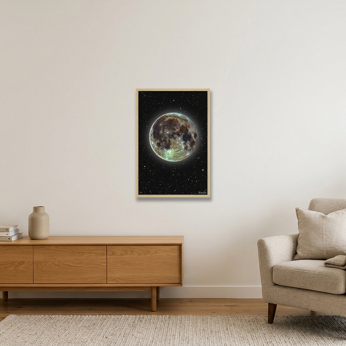 Mineral Moon by AstronoBoa — 40×60cm, 16×24" Oak Frame