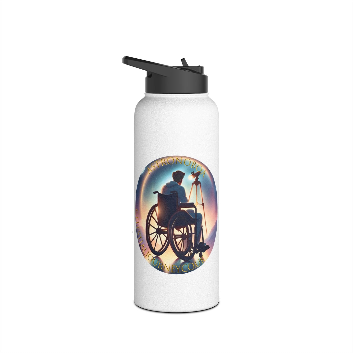 Water Bottle - Astronaut Celestial Journey Astronoboa Design