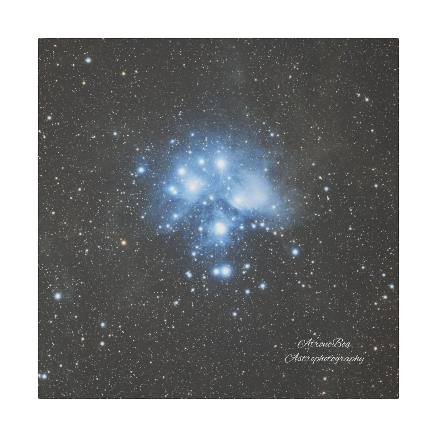 Canvas Print Pleiades Star Cluster created by AstronoBoa