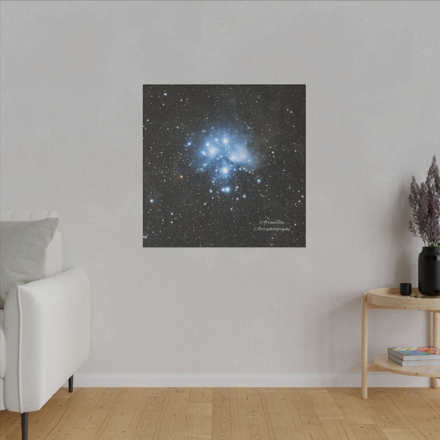 Canvas Print Pleiades Star Cluster created by AstronoBoa