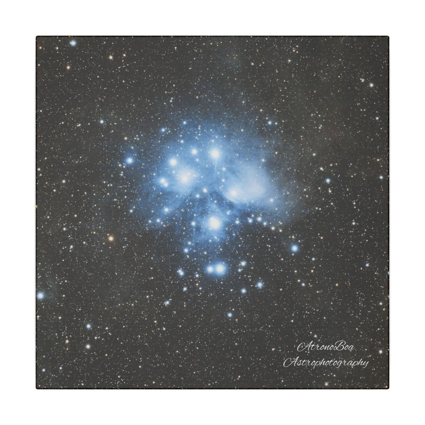 Canvas Print Pleiades Star Cluster created by AstronoBoa