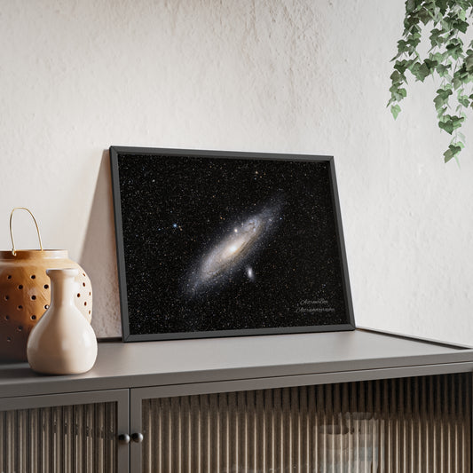 Wooden Frame Andromeda Galaxy Poster