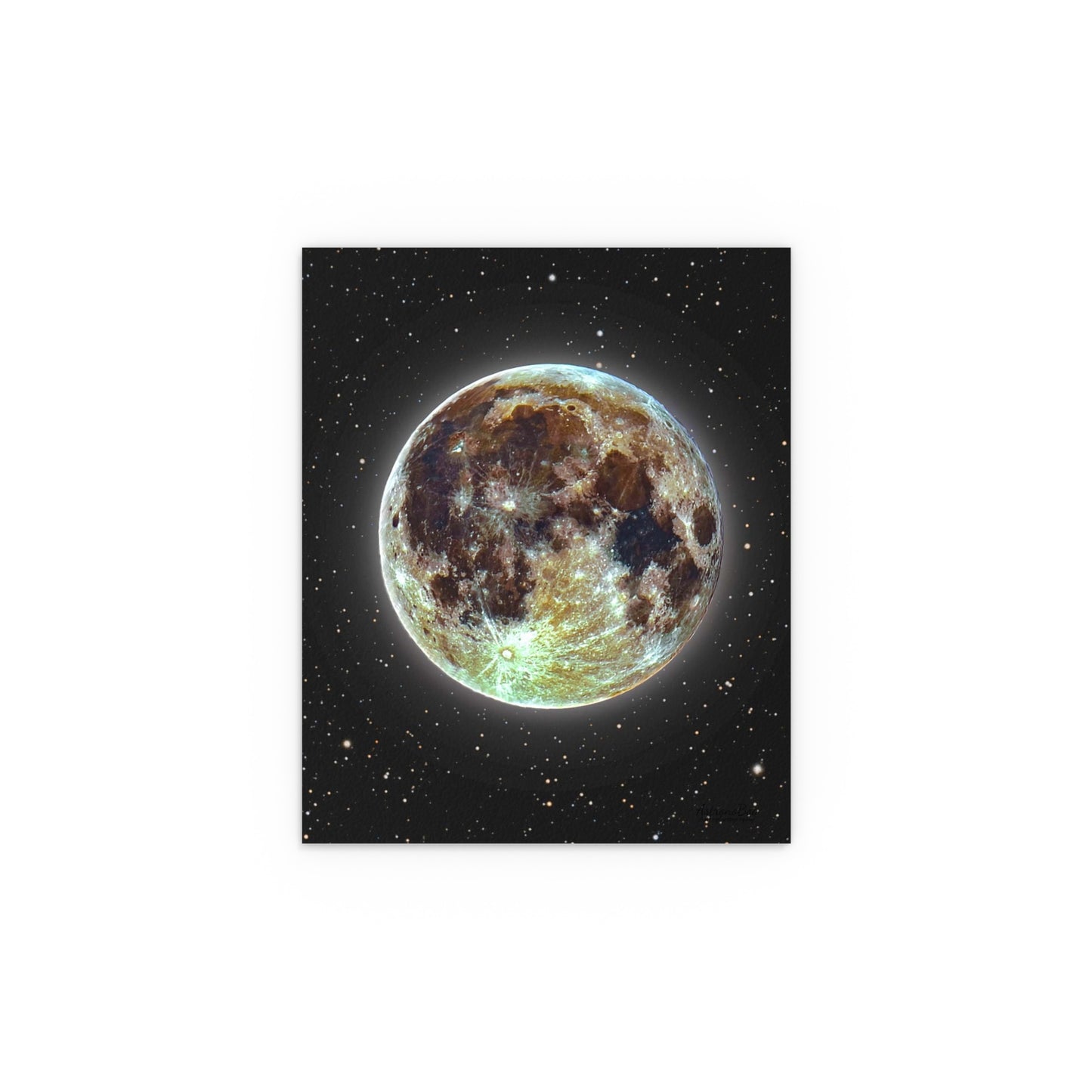 Moon Glow Silk Poster — Celestial Indoor/Outdoor Wall Art