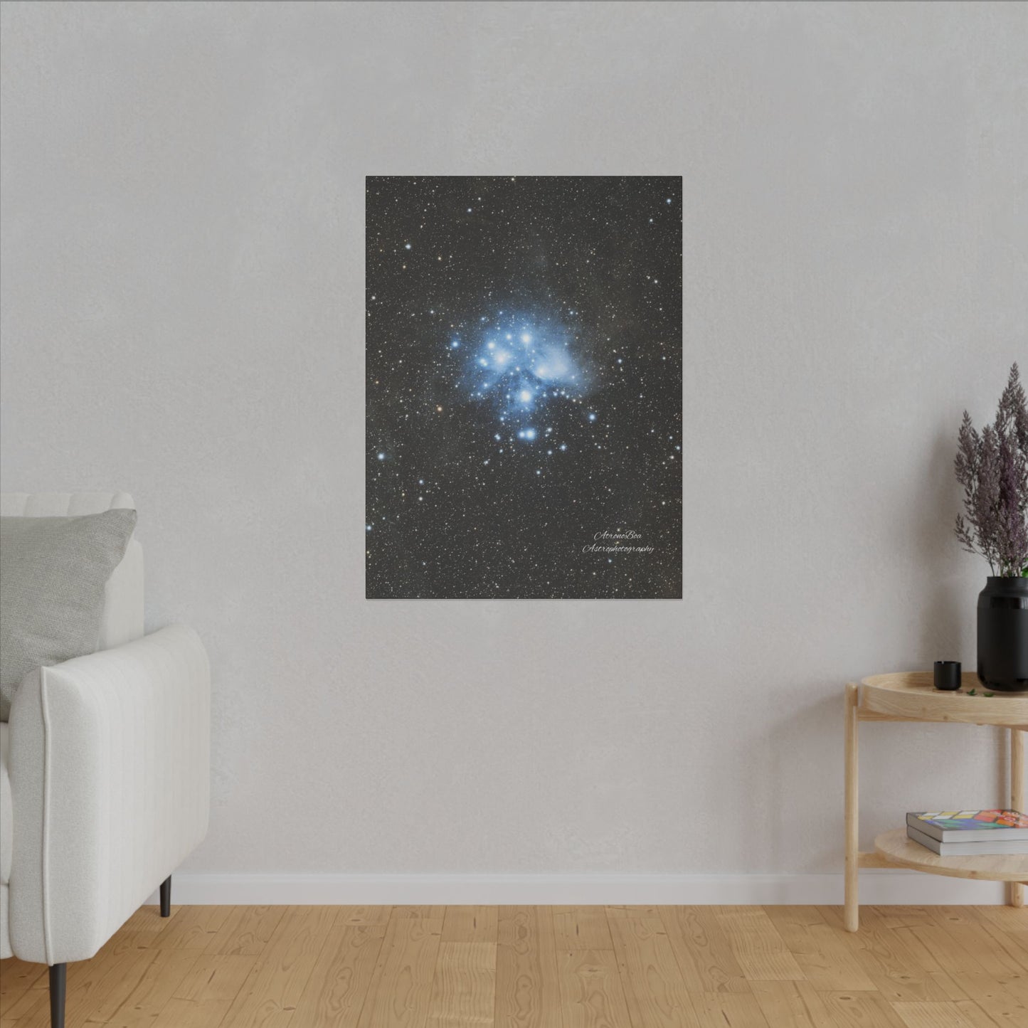 Canvas Print Pleiades Star Cluster created by AstronoBoa