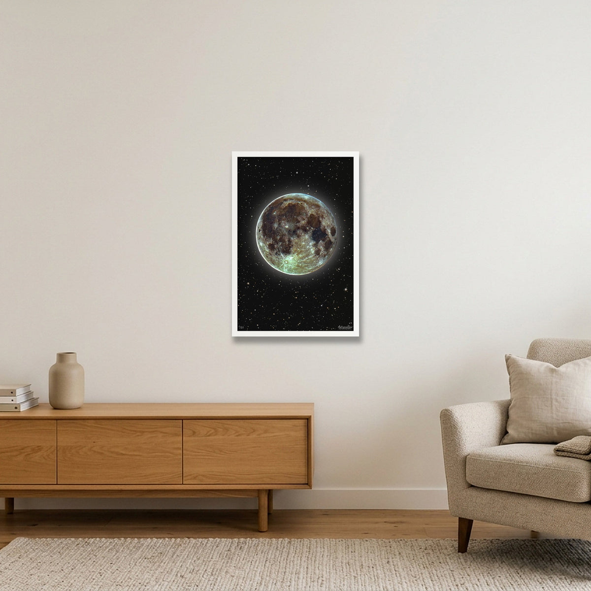 Mineral Moon by AstronoBoa — 40×60cm, 16×24" White Frame