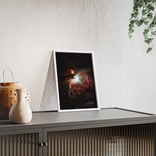Wooden Frame Orion Nebula Poster